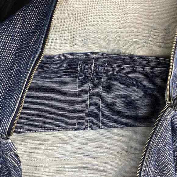 Enviso Ink Rare Early Logo 2008 Blue Striped Denim Duffle Bag Weekend Bag - Picture 8 of 9